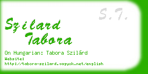 szilard tabora business card